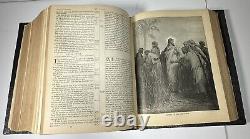 1880s Antique Complete Domestic Holy Bible Illustrated Pages Excellent Condition