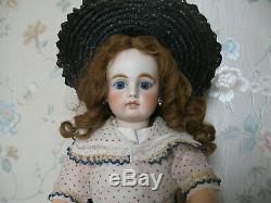 18 Antique German Bisque Head Doll Excellent Condition Circa 1890