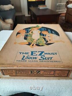 1920s Antique Girl's UNION SUIT size 8 9 ORIGINAL BOX excellent condition NOS