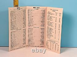 1938 Boston Red Sox & Bees Schedule Lumberman's Mutual Casualty Co