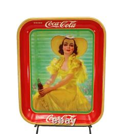 1938 Coca-Cola Tray Original Girl at Shade (Excellent Condition!)