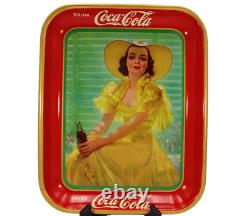 1938 Coca-Cola Tray Original Girl at Shade (Excellent Condition!)