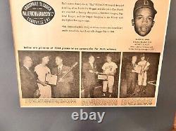 1956 Louisville Slugger Silver Bat Hank Aaron & Mickey Mantle Matted Advert