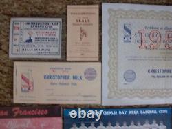 1956 San Francisco Seals Lot-program, Opening Day Ticket, Milk Club, Schedule