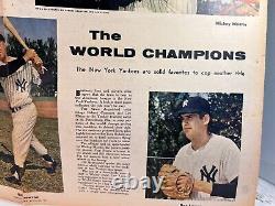 1957 Sunday New York News Paper Yankees World Champs Mantle? VERY RARE