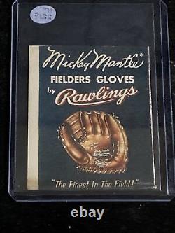 1960's Mickey Mantle Rawlings Glove Tag Excellent Condition