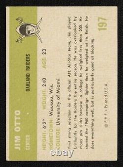 1961 Fleer #197 Jim Otto Centered Strong Excellent Condition Original Owner Card