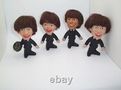 1964 Original Remco Nem Beatles Figures Lot Of 4 Excellent Condition