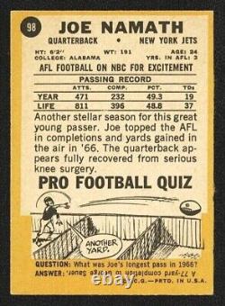 1967 Topps 98 Joe Namath Solid Excellent Condition Card Highest Quality For $100