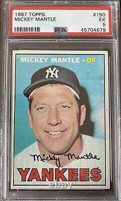 1967 Topps Mickey Mantle #150 PSA 5 Excellent Condition Well Centered