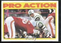 1972 Topps Pro Action Joe Namath #343 New York Jets (Excellent Shape)