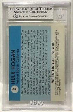 1982 Wrestling All Stars Hulk Hogan Rookie #2 BGS 5 Excellent Condition Brother