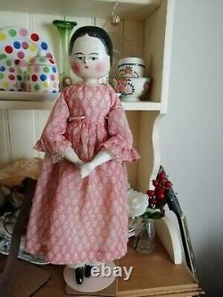 19 wooden Grodnertal Doll, c1890 excellent original condition