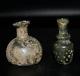 2 Intact Ancient Roman Glass Bottles In Excellent Condition Circa 1st Century Ad