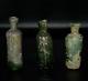 3 Intact Ancient Roman Glass Bottles In Excellent Condition Circa 1st Century Ad