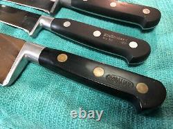 3 Vintage Sabatier Chef Knife Lot Excellent Used Shape 14 13 12 LIONS Knives