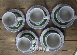 5 PCS Arabia Finland Selja Coffee Cups and Saucers Excellent Condition