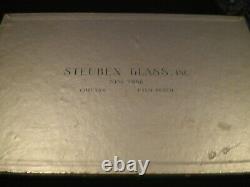 6 Steuben Glasses w Original Box 3.75 Tall Signed Excellent Condition