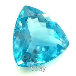 8.49ct Swiss Blue Topaz, Trillion Shape, Brazil Origin Natural Gemstone Video