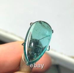 8.80 carat drop shape tourmaline cabochon natural origin Afghanistan rare colour
