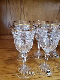 8 MAYFAIR GOLD by ROGASKA Wine Glasses EXCELLENT CONDITION