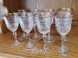 8 MAYFAIR GOLD by ROGASKA Wine Glasses EXCELLENT CONDITION