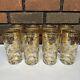 8 Vtg Culver 22kt Gold Chantilly Tumbler Highball Glasses Excellent Condition