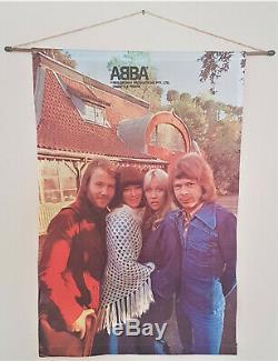 ABBA Cloth Wall Hanging Scroll Australia 1976 Excellent Condition