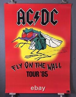 AC/DC Fly On The Wall Original TOUR'85 Poster Excellent Condition 22x30