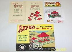 AN ORIGINAL, VINTAGE 1955 BAYKO BUILDING SET No. 3 IN EXCELLENT, BOXED CONDITION