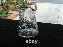 American ABP BRILLIANT CUT GLASS WATER PITCHER, Excellent Original Condition