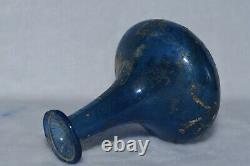 Ancient Intact Roman Glass Bottle with Beautiful Color in Excellent Condition