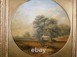 Antique 1775-1825 Original Oil Victorian American Landscape Excellent Condition
