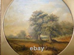 Antique 1775-1825 Original Oil Victorian American Landscape Excellent Condition
