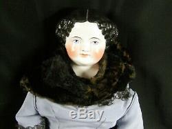 Antique Extra Large Giant 36 China Head Doll Flat Top Excellent Condition Huge