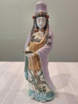 Antique Japanese Meiji Period Porcelain Kwan-yin Figurine Excellent Condition