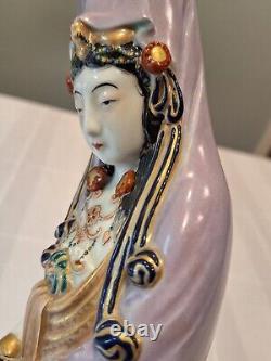 Antique Japanese Meiji Period Porcelain Kwan-yin Figurine Excellent Condition