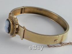 Antique Victorian 15K 15ct Gold Cameo Bracelet Excellent Condition