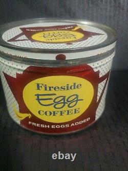 Antique fireside egg Coffee Tin. Excellent condition