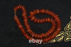 Authentic Ancient Old Natural Carnelian Bead Necklace in Excellent Condition