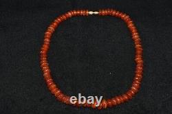 Authentic Ancient Old Natural Carnelian Bead Necklace in Excellent Condition