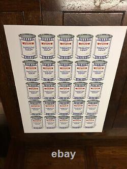 Banksy Soup Cans plate signed Poster Excellent Condition