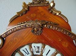 Baroque Boulle Clock 1960's 2 Bell Chime Excellent Working Condition