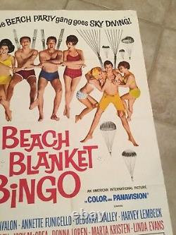 Beach Blanket Bingo Original 1965 1 Sheet Movie Poster Excellent Condition