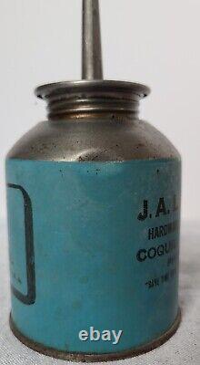 Blue IH International Harvester Litho Advertising Oil Can Excellent Condition