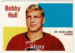 Bobby Hull 1960-61 Topps No. 58 Chicago Black Hawks excellent condition
