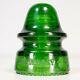 Cd 162 Hemingray-19 Glass Insulator 7-up Green Excellent Original Condition