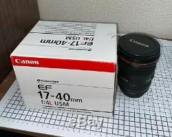 Canon EF 17-40mm F/4.0L USM Lens -Excellent Condition, Zoom, original box