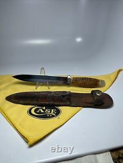 Case Tested green bone 1920-40 era sticker Hunting Knife Excellent Condition