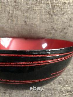 Cathrineholm 11 Red And Black Saturn Bowl Glossy Excellent Vintage Condition